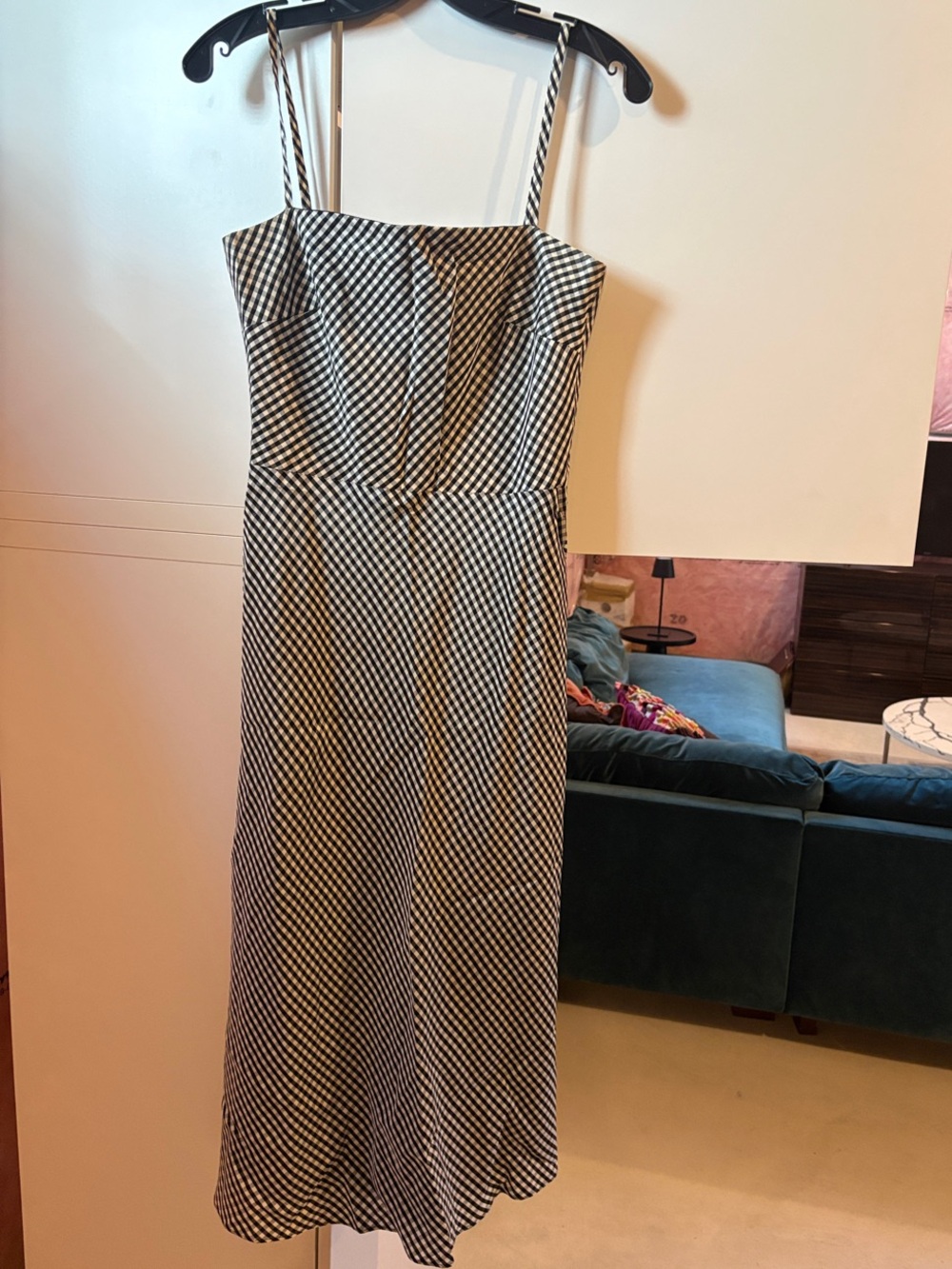 Laundry By Shelli Segal Black and White Striped Midi Dress
